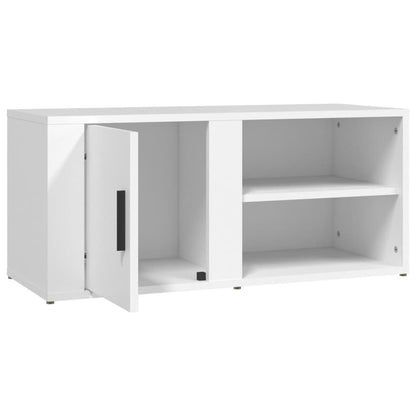 Mobile Porta TV Bianco 80x31,5x36 cm in Legno Multistrato - homemem39