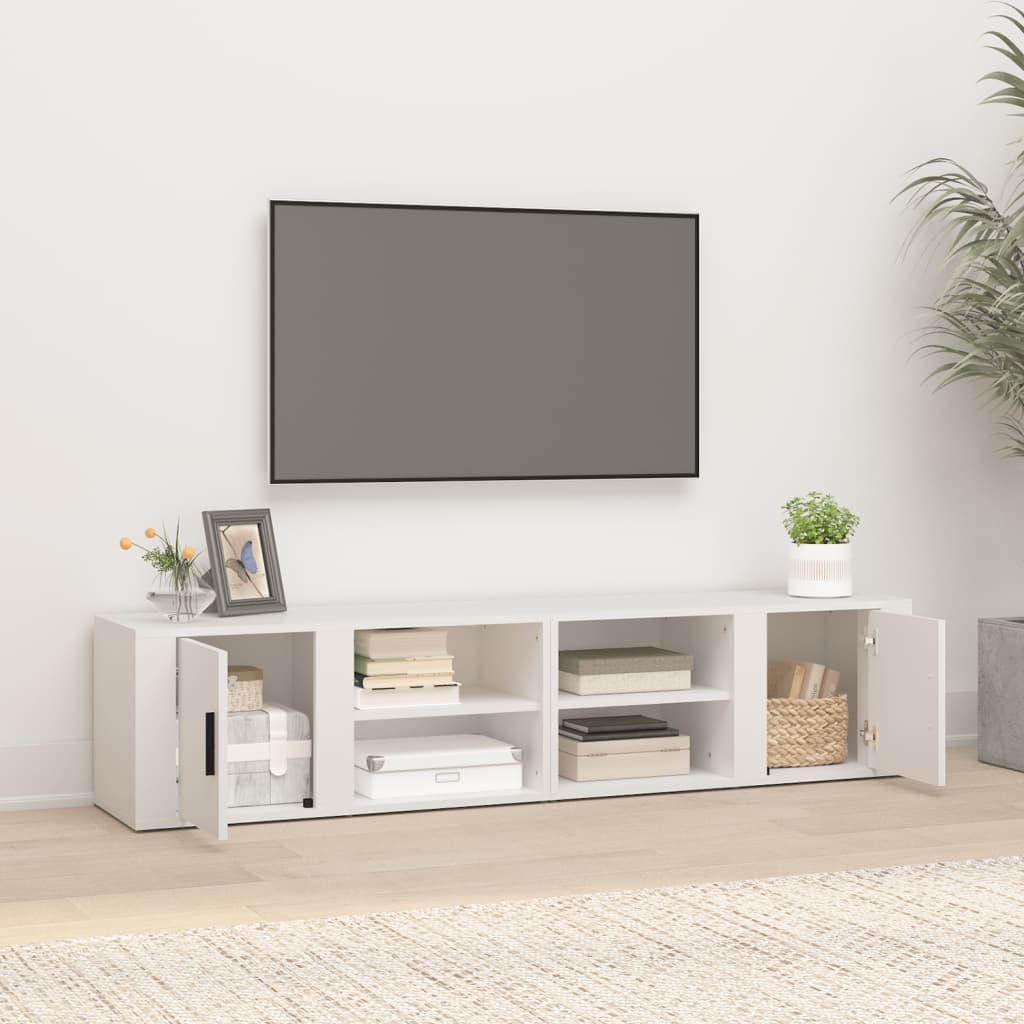 Mobili Porta TV 2 pz Bianco 80x31,5x36 cm in Legno Multistrato - homemem39