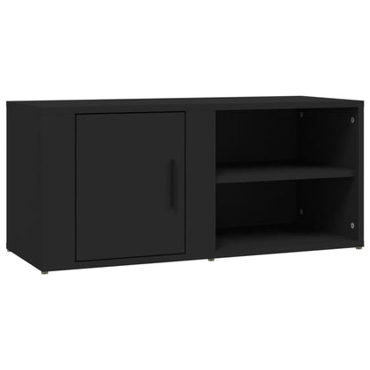 Mobile Porta TV Nero 80x31,5x36 cm in Legno Multistrato - homemem39