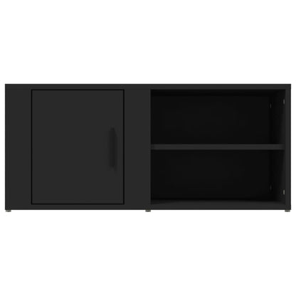 Mobile Porta TV Nero 80x31,5x36 cm in Legno Multistrato - homemem39