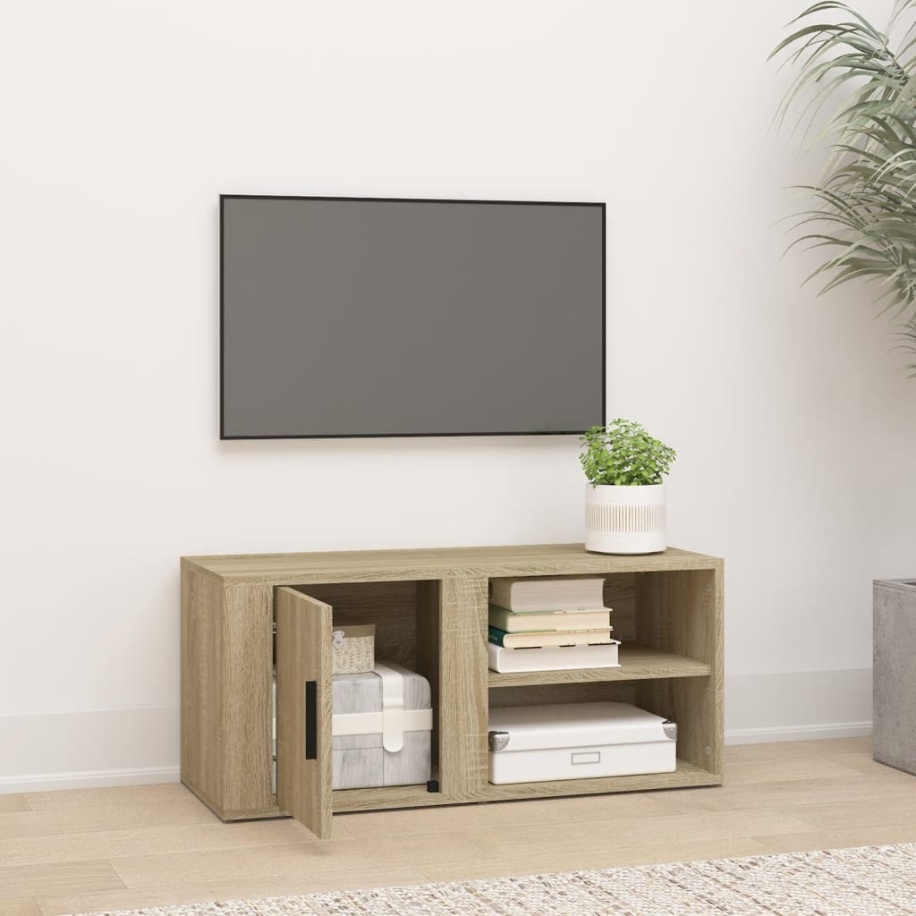 Mobile Porta TV Rovere Sonoma 80x31,5x36 cm Legno Multistrato - homemem39