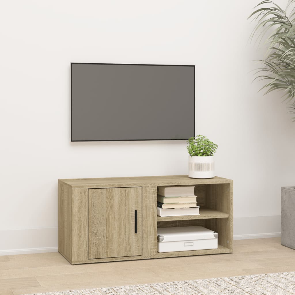 Mobile Porta TV Rovere Sonoma 80x31,5x36 cm Legno Multistrato - homemem39