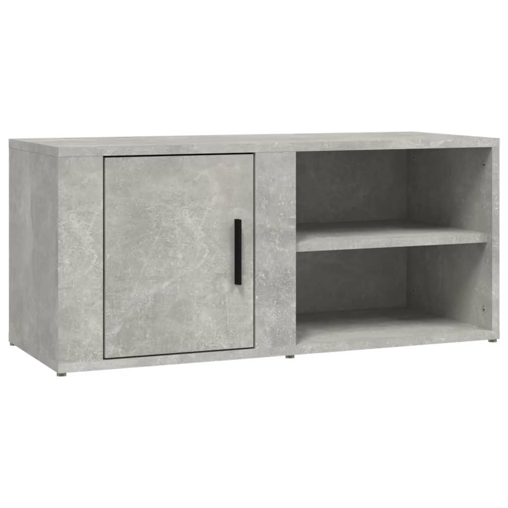 Mobile Porta TV Grigio Cemento 80x31,5x36 cm Legno Multistrato - homemem39