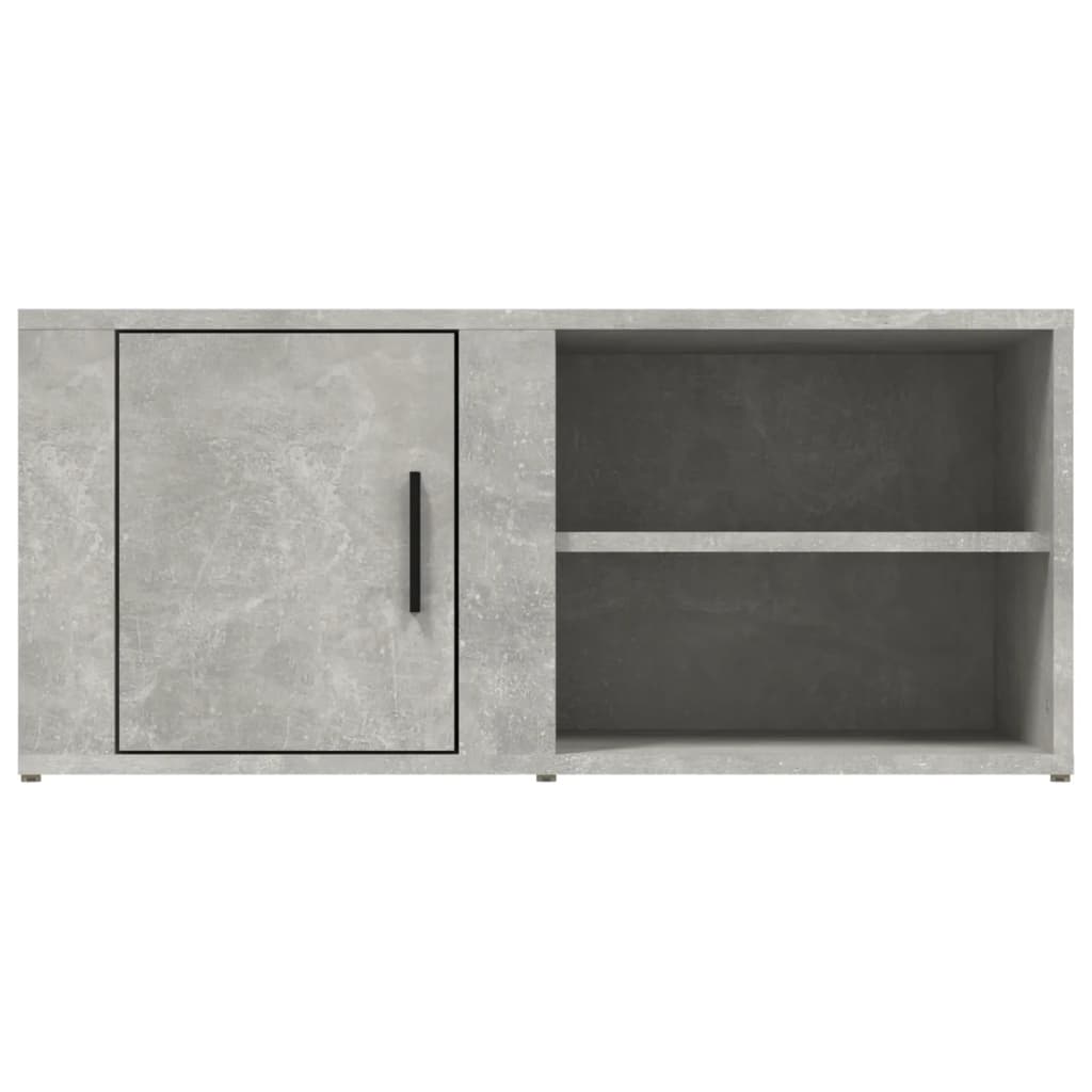 Mobile Porta TV Grigio Cemento 80x31,5x36 cm Legno Multistrato - homemem39