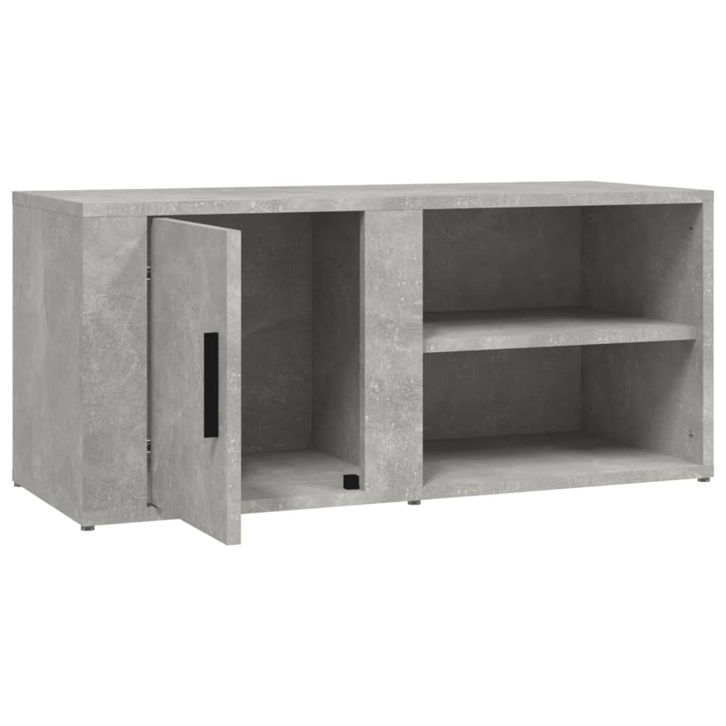 Mobile Porta TV Grigio Cemento 80x31,5x36 cm Legno Multistrato - homemem39