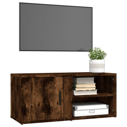 Mobile Porta TV Rovere Fumo 80x31,5x36 cm in Legno Multistrato - homemem39