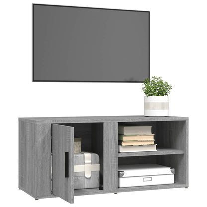 Mobile Porta TV Grigio Sonoma 80x31,5x36 cm Legno Multistrato - homemem39