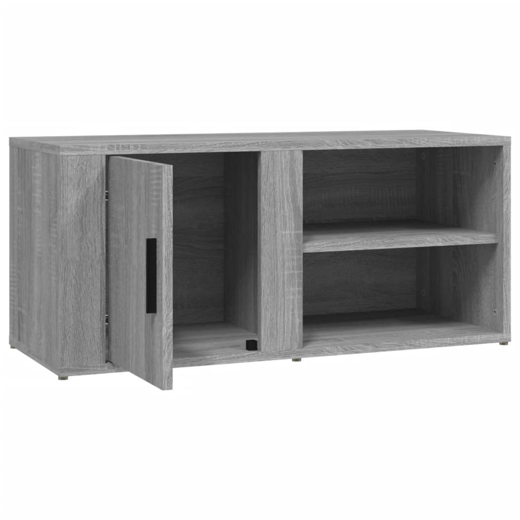 Mobile Porta TV Grigio Sonoma 80x31,5x36 cm Legno Multistrato - homemem39