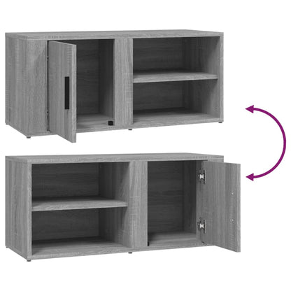 Mobile Porta TV Grigio Sonoma 80x31,5x36 cm Legno Multistrato - homemem39