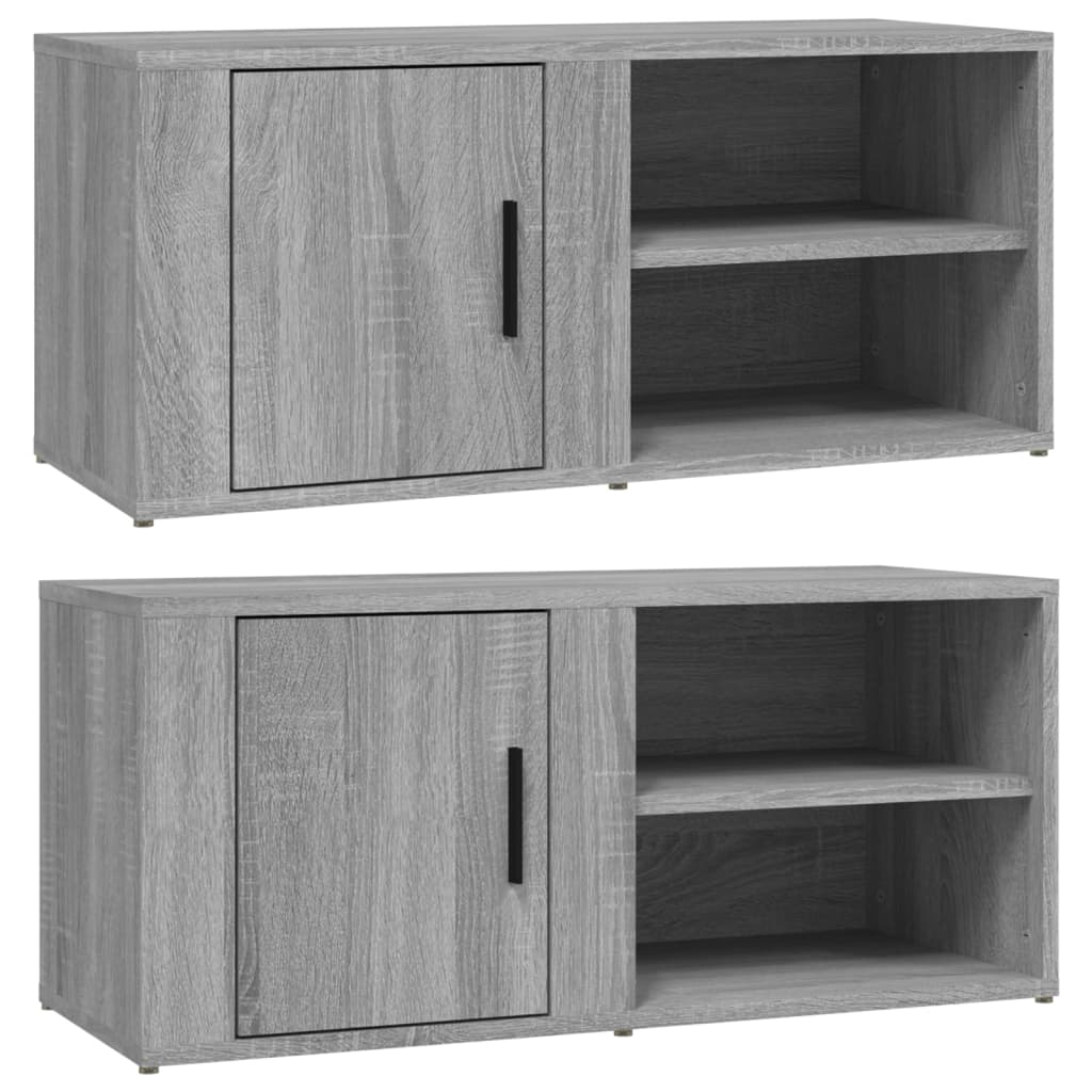 Mobili TV 2 pz Grigio Sonoma 80x31,5x36 cm Legno Multistrato - homemem39