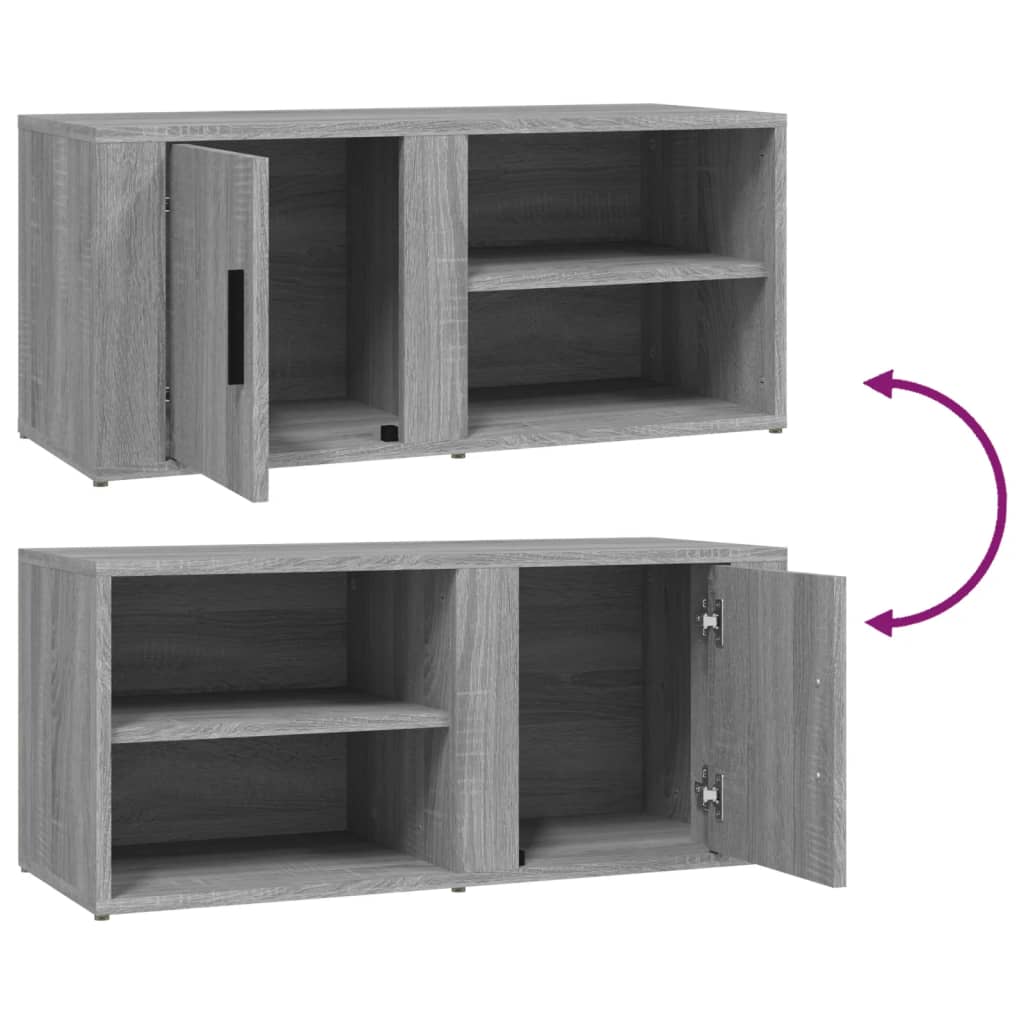 Mobili TV 2 pz Grigio Sonoma 80x31,5x36 cm Legno Multistrato - homemem39