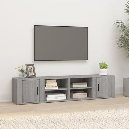 Mobili TV 2 pz Grigio Sonoma 80x31,5x36 cm Legno Multistrato - homemem39