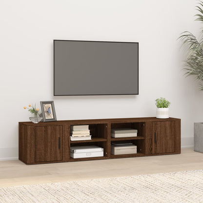 Mobili TV 2pz Rovere Marrone 80x31,5x36 cm in Legno Multistrato - homemem39