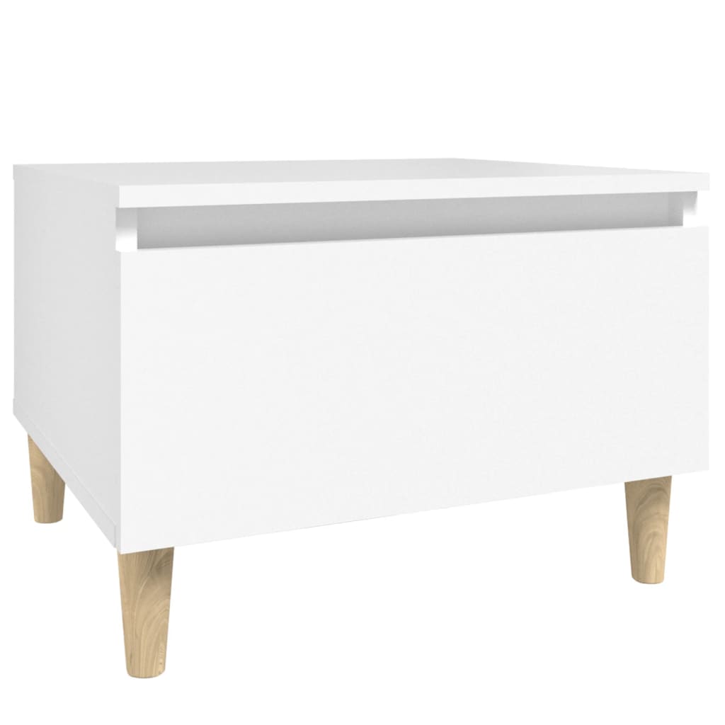 Tavolino Bianco 50x46x35 cm in Legno Multistrato - homemem39