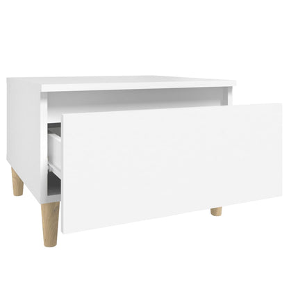 Tavolino Bianco 50x46x35 cm in Legno Multistrato - homemem39