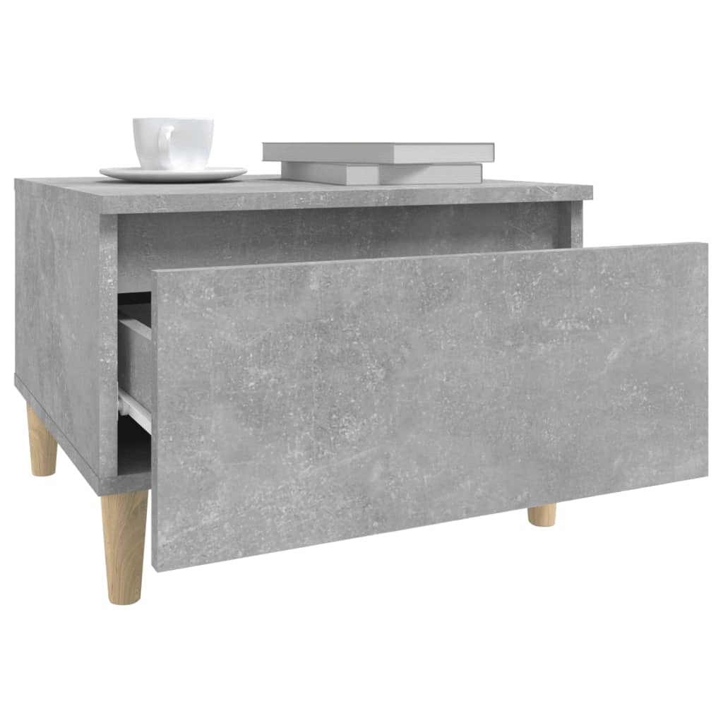 Tavolino Grigio Cemento 50x46x35 cm in Legno Multistrato - homemem39