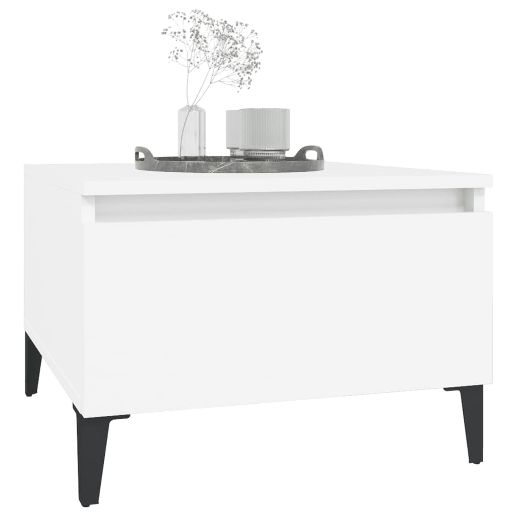 Tavolino Bianco 50x46x35 cm in Legno Multistrato - homemem39