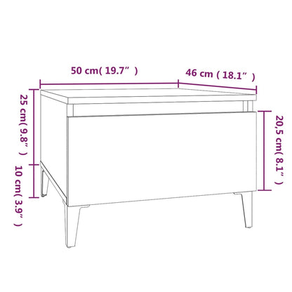 Tavolino Bianco 50x46x35 cm in Legno Multistrato - homemem39