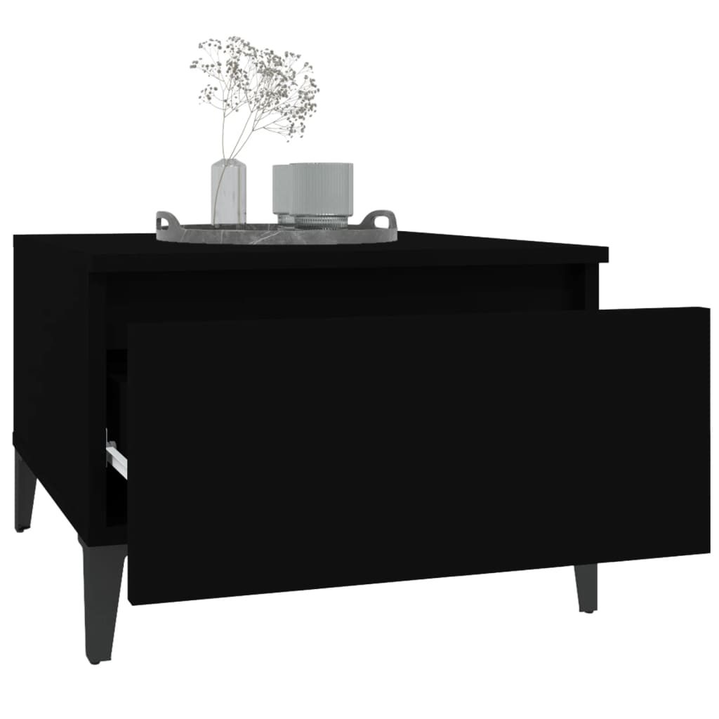 Tavolino Nero 50x46x35 cm in Legno Multistrato - homemem39