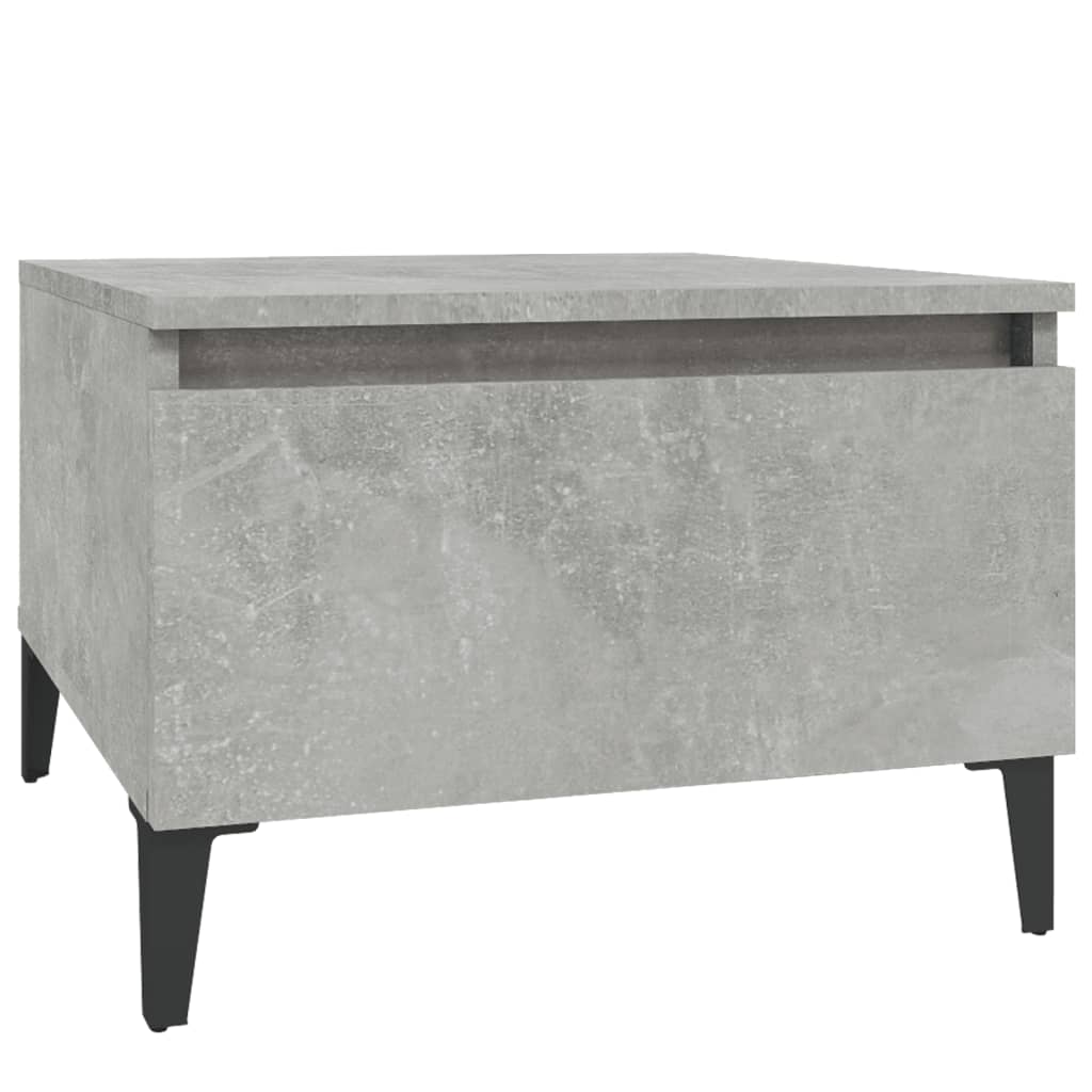 Tavolino Grigio Cemento 50x46x35 cm in Legno Multistrato - homemem39