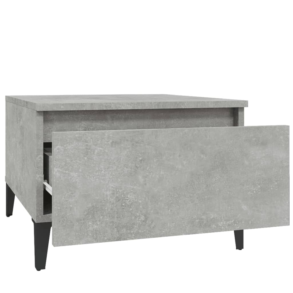 Tavolino Grigio Cemento 50x46x35 cm in Legno Multistrato - homemem39