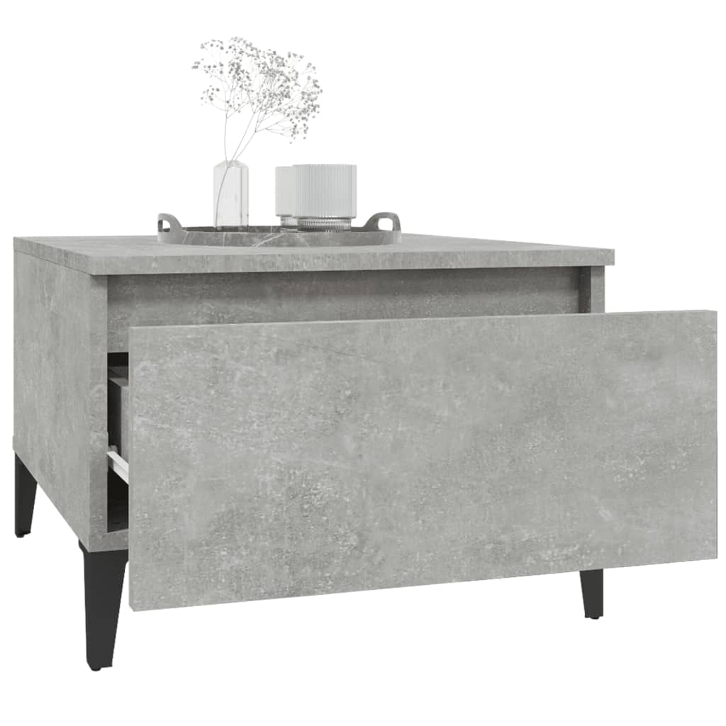 Tavolini 2pz Grigio Cemento 50x46x35 cm in Legno Multistrato - homemem39