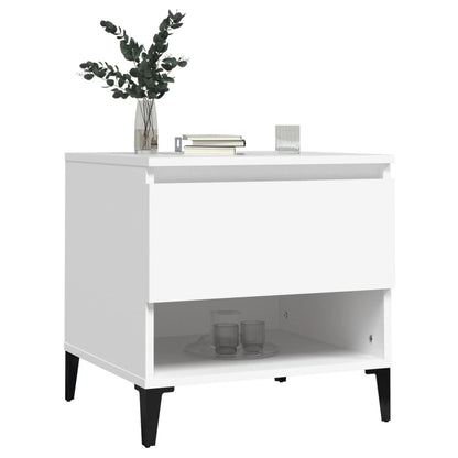 Tavolino Bianco 50x46x50 cm in Legno Multistrato - homemem39