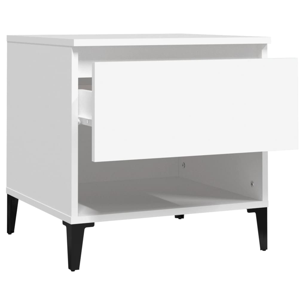 Tavolino Bianco 50x46x50 cm in Legno Multistrato - homemem39