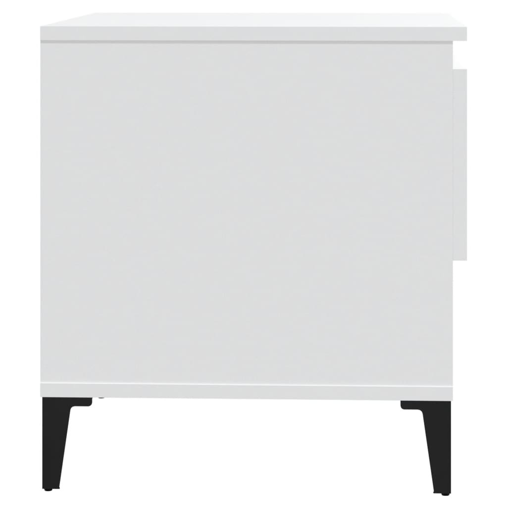 Tavolino Bianco 50x46x50 cm in Legno Multistrato - homemem39