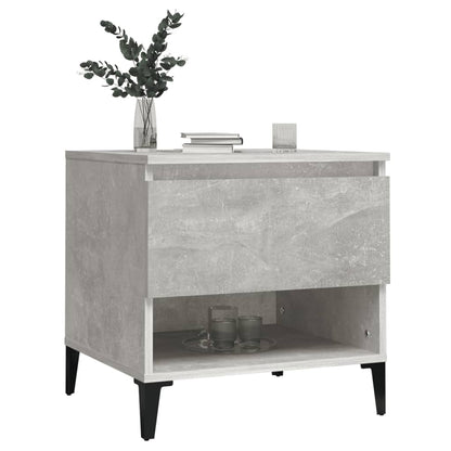 Tavolino Grigio Cemento 50x46x50 cm in Legno Multistrato - homemem39