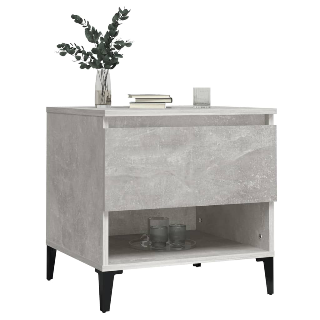 Tavolini 2pz Grigio Cemento 50x46x50 cm in Legno Multistrato - homemem39