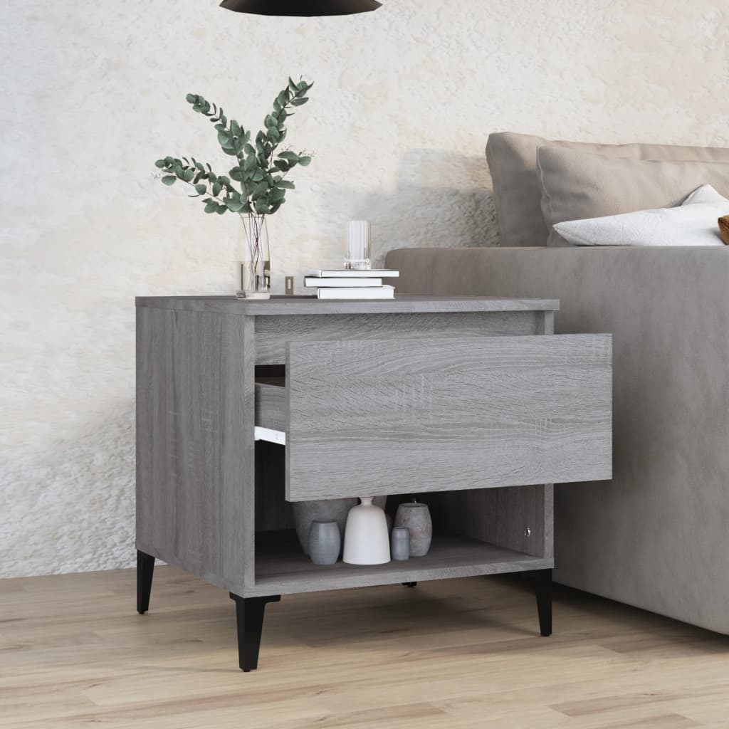 Tavolino Grigio Sonoma 50x46x50 cm in Legno Multistrato - homemem39