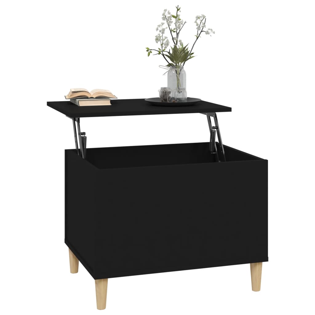 Tavolino da Salotto Nero 60x44,5x45 cm in Legno Multistrato - homemem39