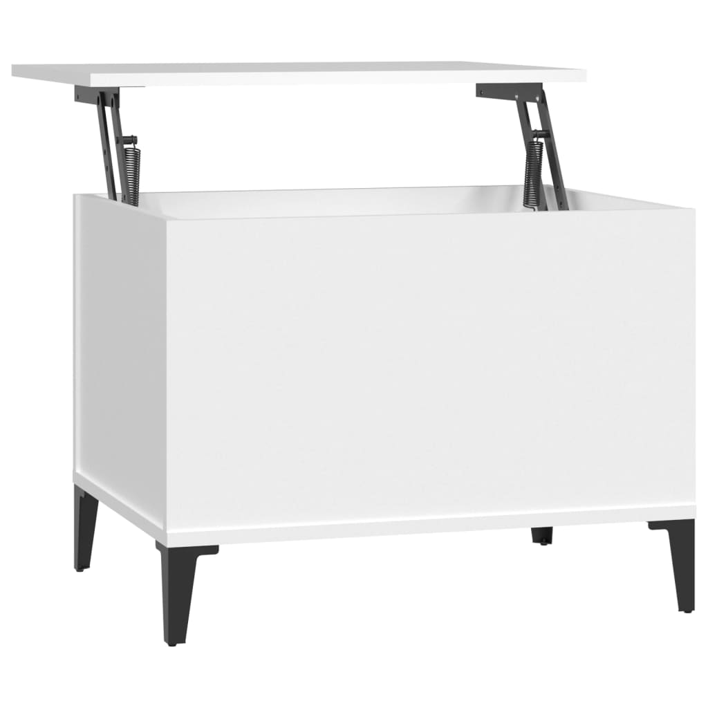 Tavolino da Salotto Bianco 60x44,5x45 cm in Legno Multistrato - homemem39
