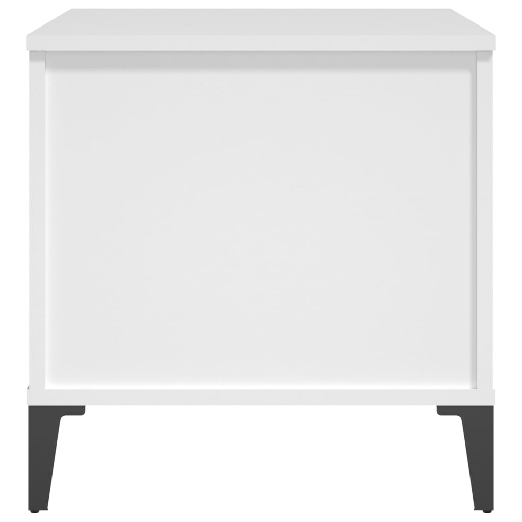 Tavolino da Salotto Bianco 60x44,5x45 cm in Legno Multistrato - homemem39