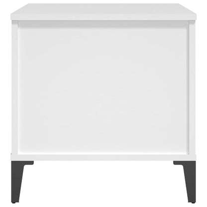 Tavolino da Salotto Bianco 60x44,5x45 cm in Legno Multistrato - homemem39