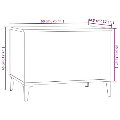 Tavolino da Salotto Bianco 60x44,5x45 cm in Legno Multistrato - homemem39