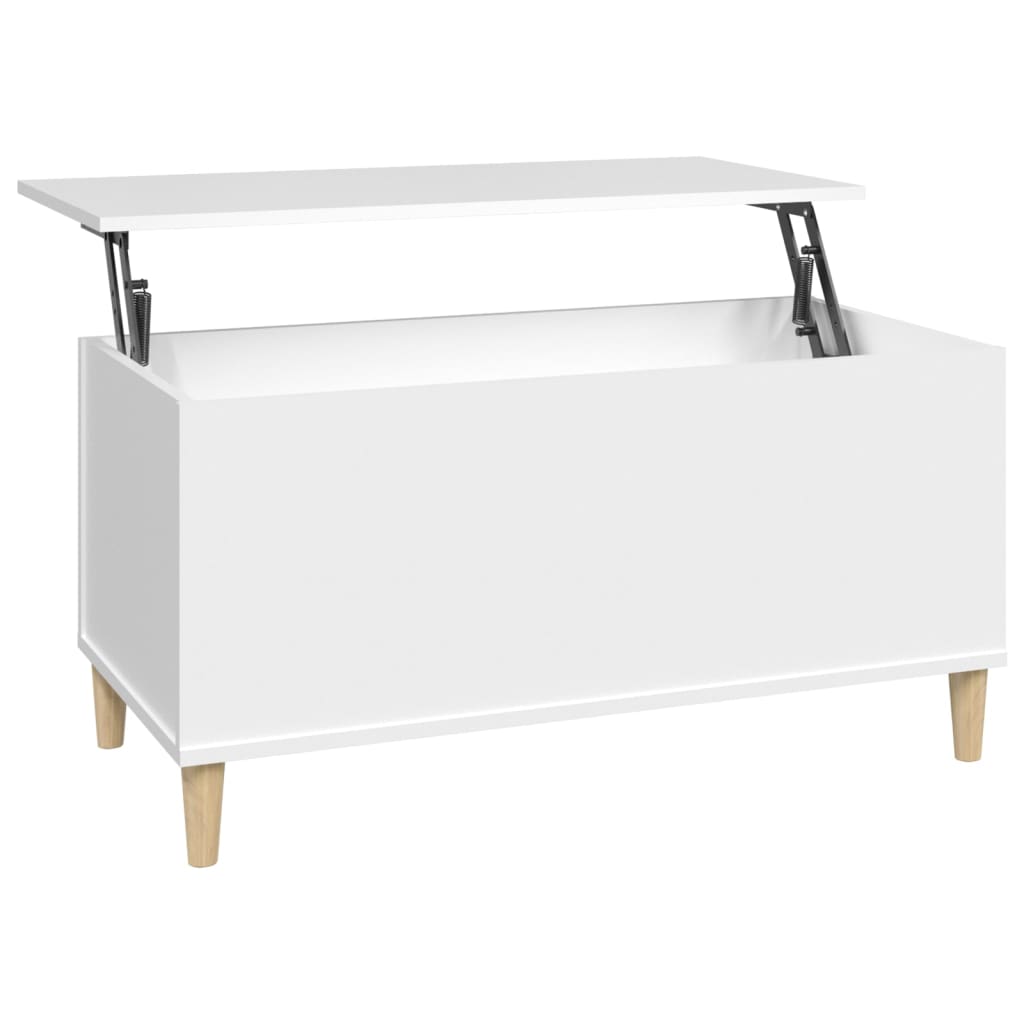 Tavolino da Salotto Bianco 90x44,5x45 cm in Legno Multistrato - homemem39