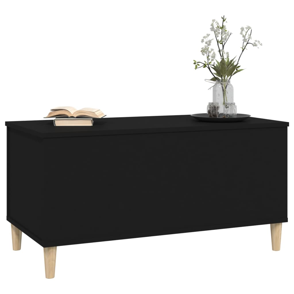 Tavolino da Salotto Nero 90x44,5x45 cm in Legno Multistrato - homemem39