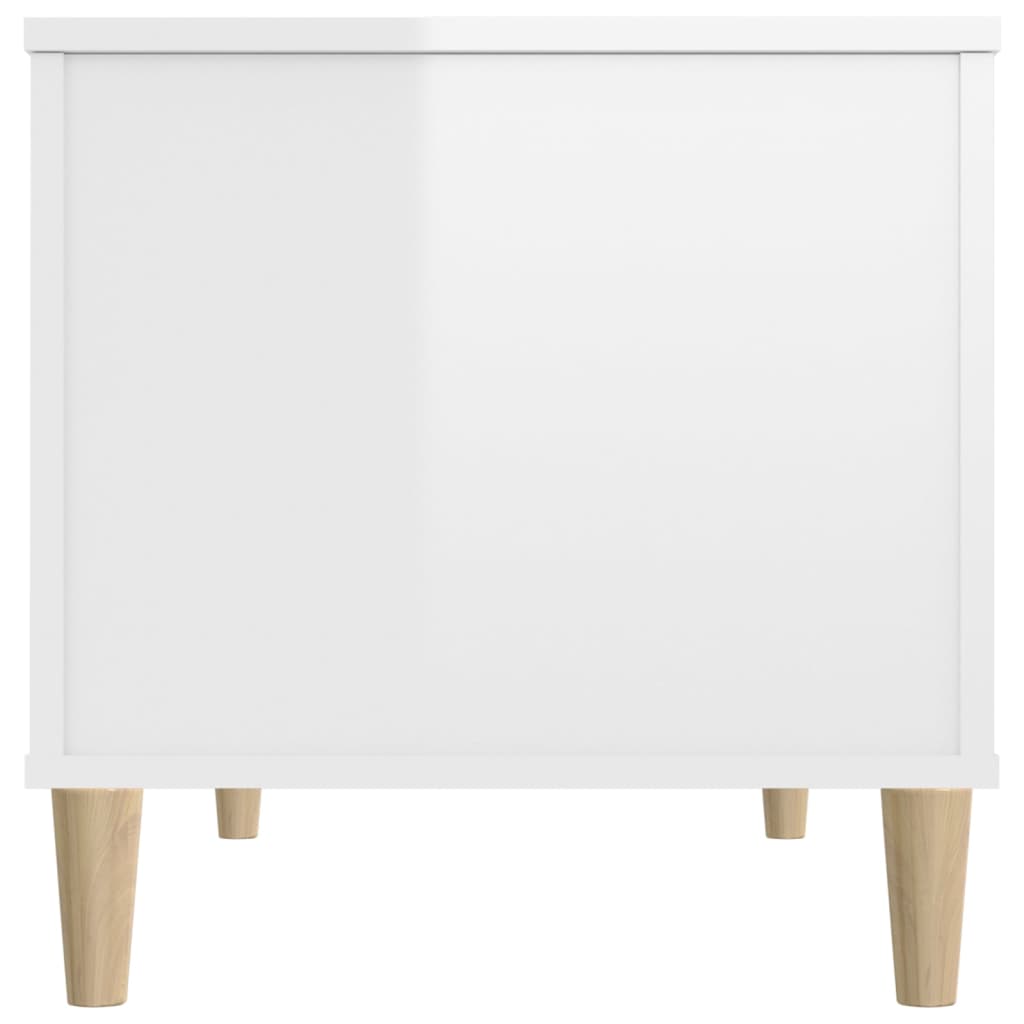 Tavolino Salotto Bianco Lucido 90x44,5x45 cm Legno Multistrato - homemem39