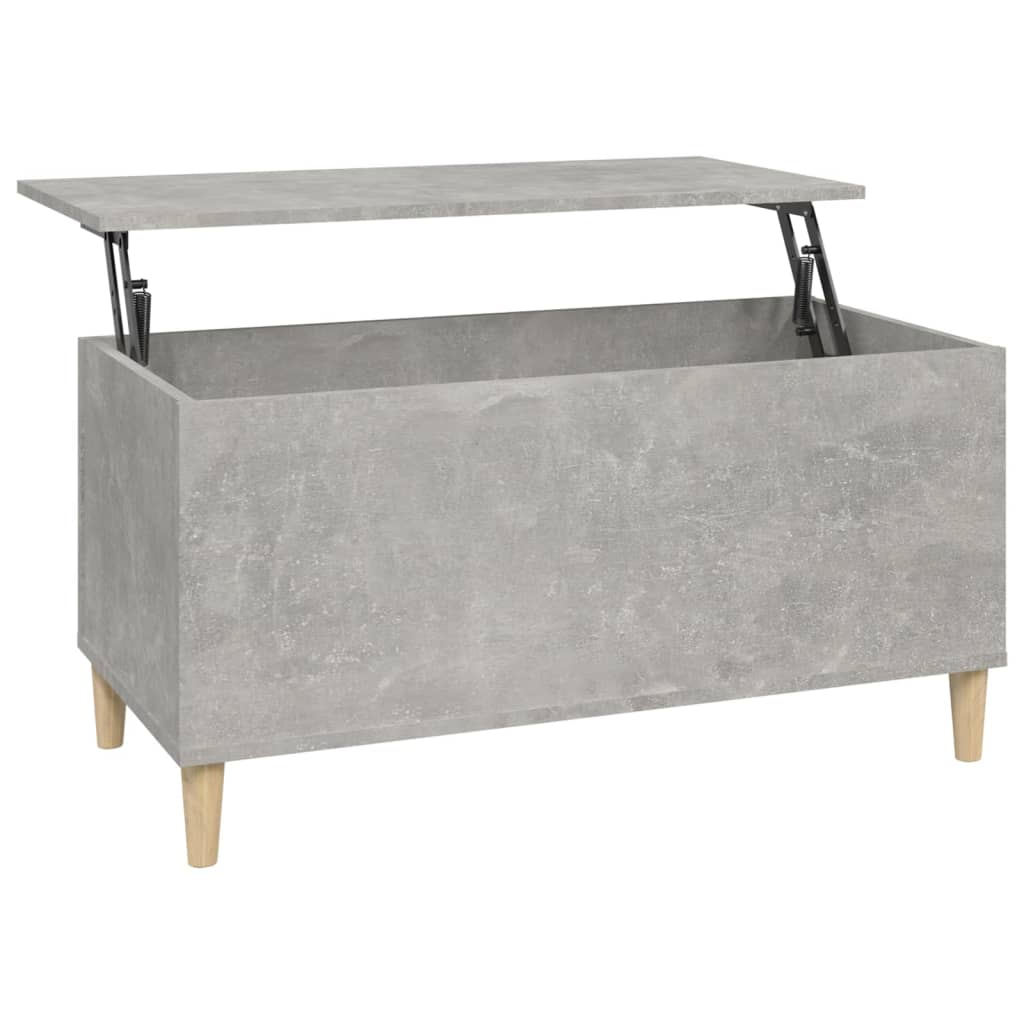 Tavolino Salotto Grigio Cemento 90x44,5x45 cm Legno Multistrato - homemem39