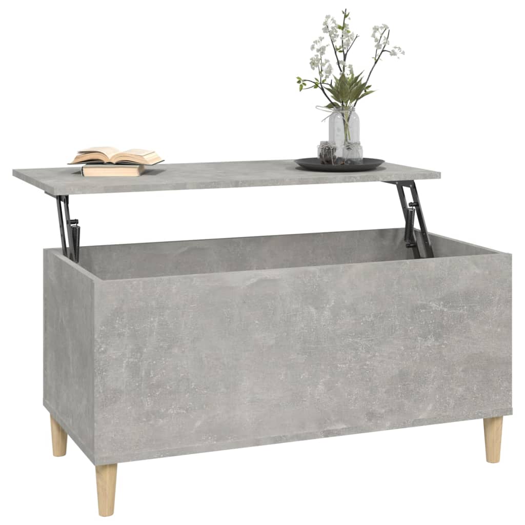 Tavolino Salotto Grigio Cemento 90x44,5x45 cm Legno Multistrato - homemem39