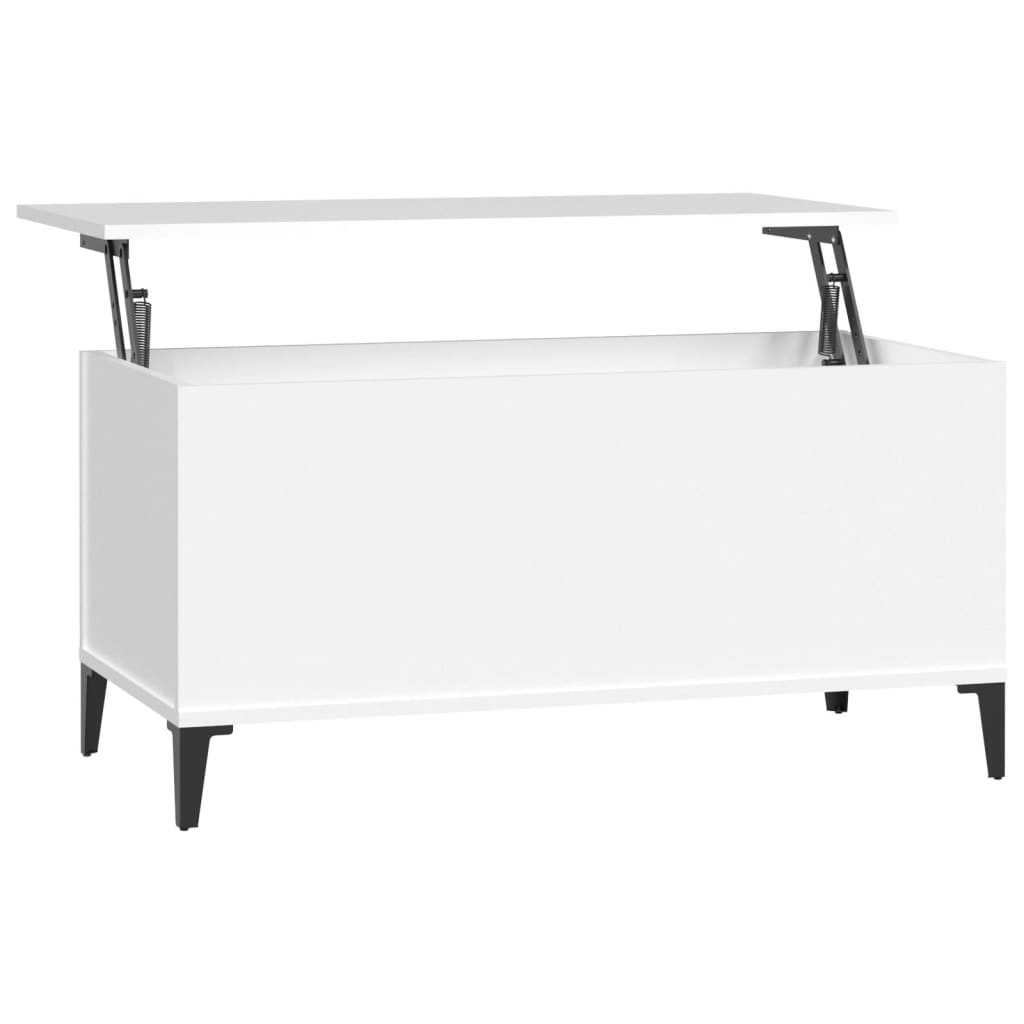 Tavolino da Salotto Bianco 90x44,5x45 cm in Legno Multistrato - homemem39