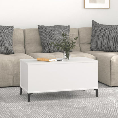 Tavolino da Salotto Bianco 90x44,5x45 cm in Legno Multistrato - homemem39