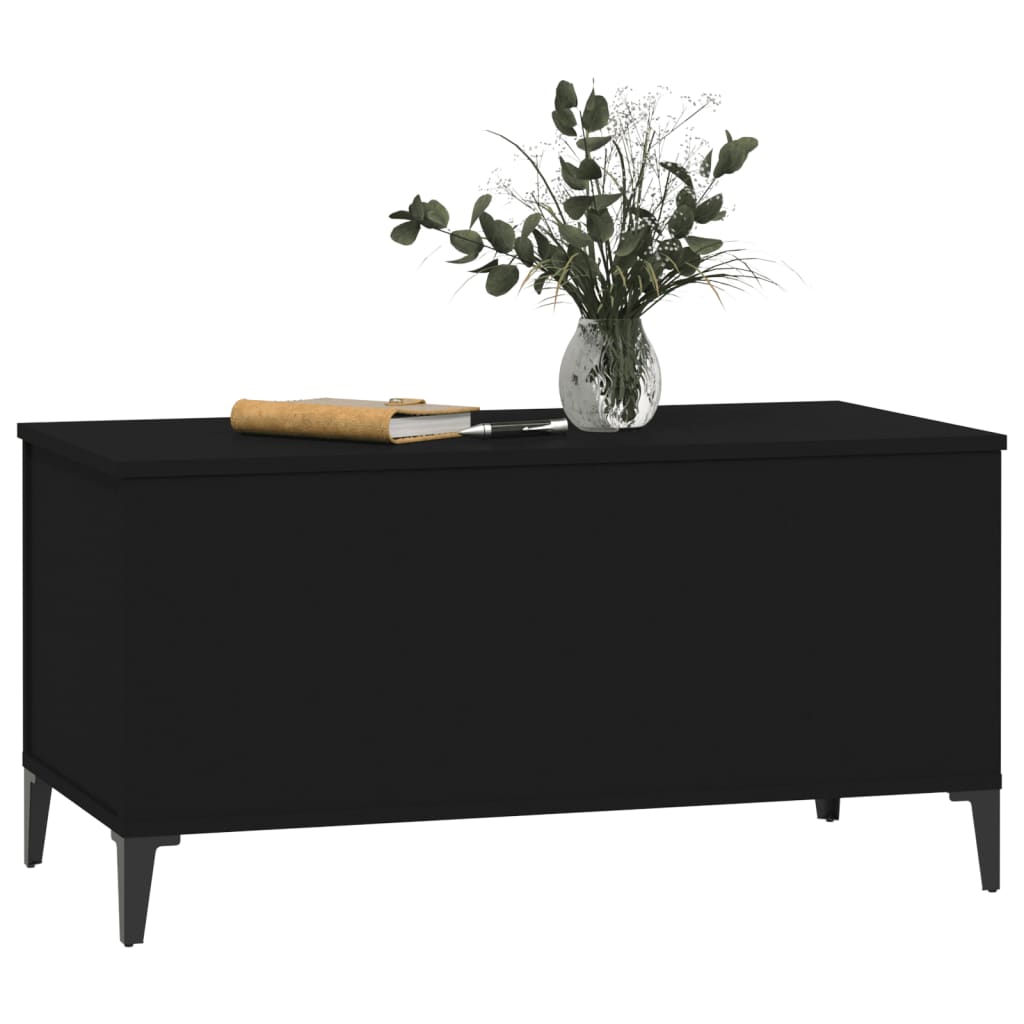 Tavolino da Salotto Nero 90x44,5x45 cm in Legno Multistrato - homemem39