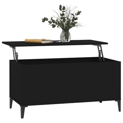 Tavolino da Salotto Nero 90x44,5x45 cm in Legno Multistrato - homemem39