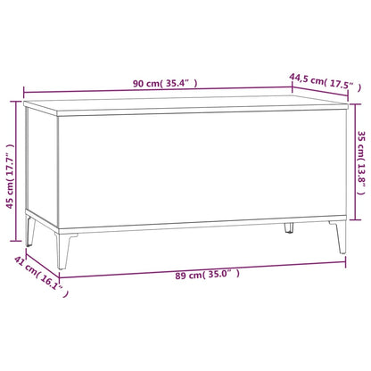 Tavolino da Salotto Nero 90x44,5x45 cm in Legno Multistrato - homemem39