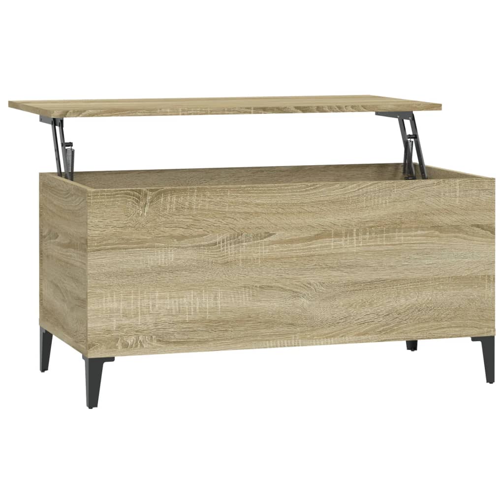 Tavolino Salotto Rovere Sonoma 90x44,5x45 cm Legno Multistrato - homemem39