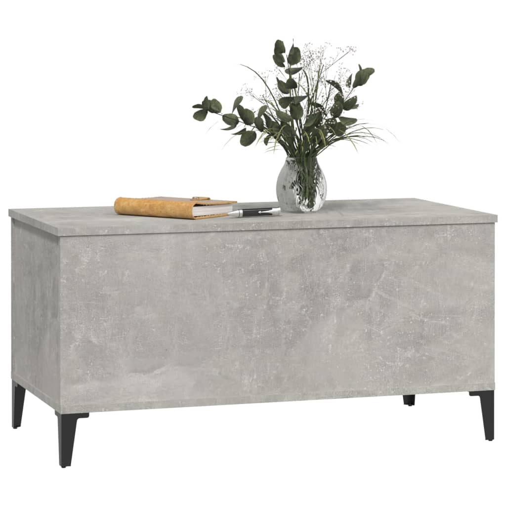 Tavolino Salotto Grigio Cemento 90x44,5x45 cm Legno Multistrato - homemem39