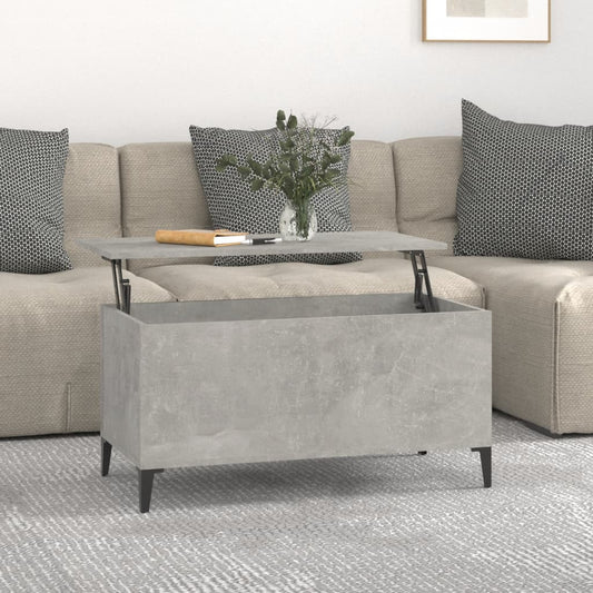 Tavolino Salotto Grigio Cemento 90x44,5x45 cm Legno Multistrato - homemem39